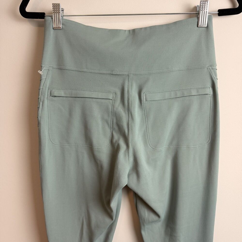 Athleta Delancey Moto Tight Leggings Women Small Green High Rise Zip Ankle 27” - Picture 10 of 16